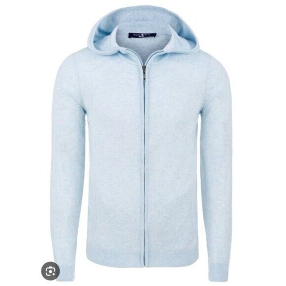 NWT Stone Rose Sweatshirt Quarter Zip Pullover XXL Sky Blue Micro Modal - Picture 1 of 6